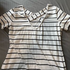 Striped Black and White Women's Dress